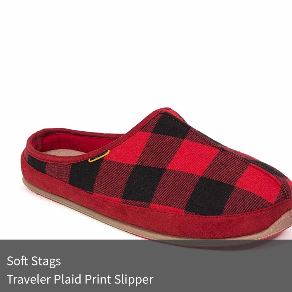 Fancy Traveler Plaid Print Men’s Slippers size 13